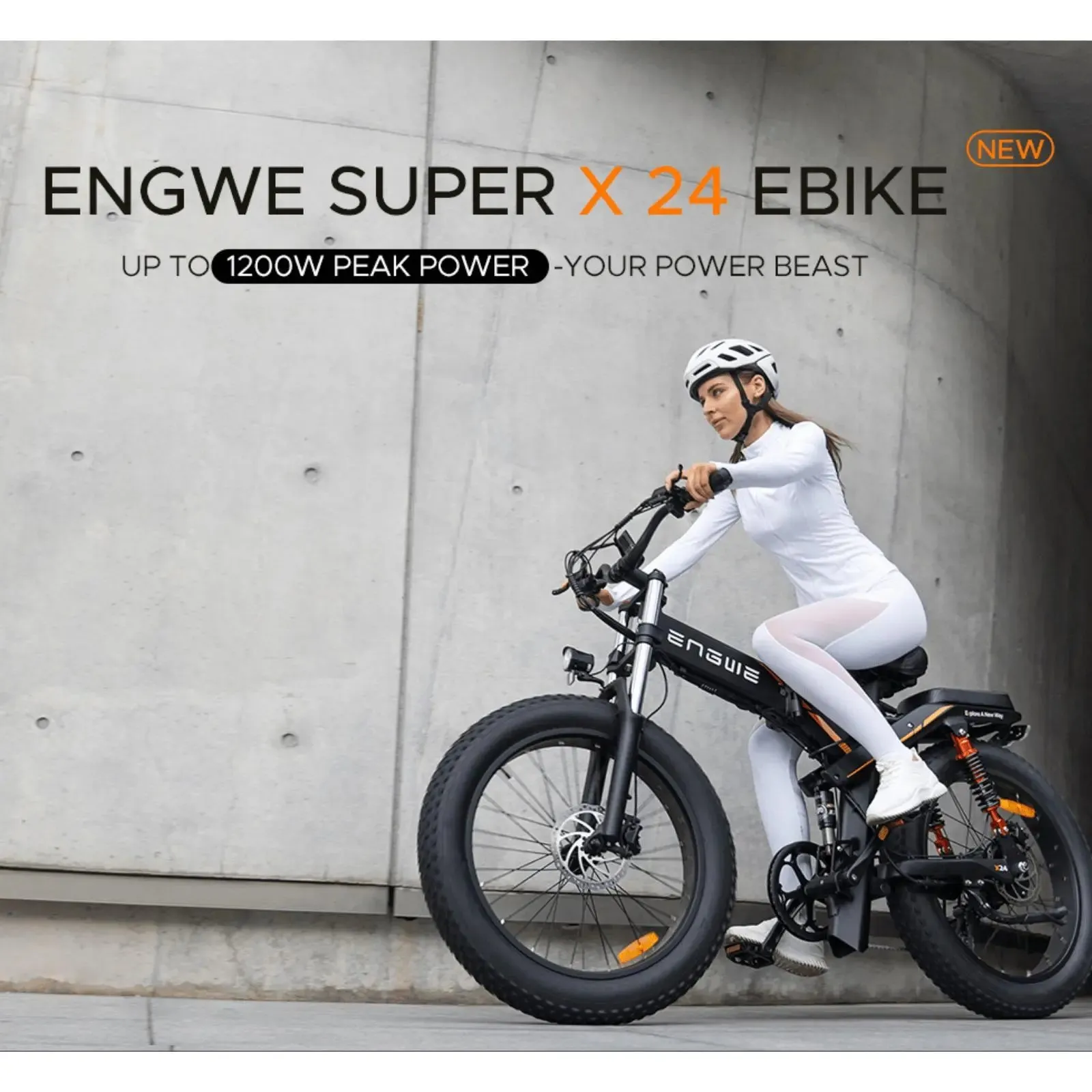 Engwe X24 All Terrain Fat Tyre Folding Electric Bike 1000W