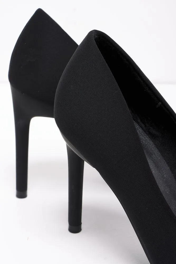 Heel Court Shoe Black