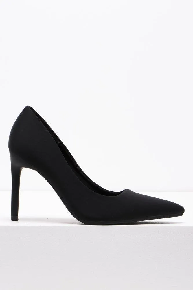 Heel Court Shoe Black