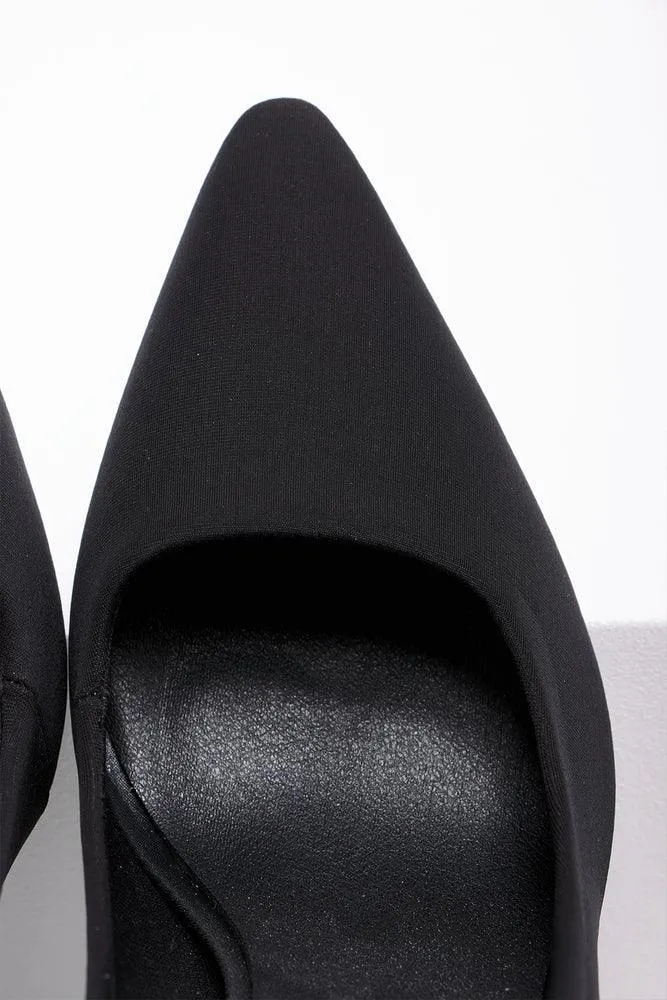 Heel Court Shoe Black