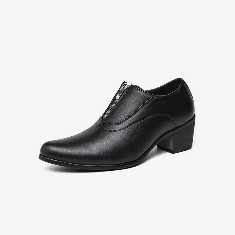 Heels Dress Shoes Leather Boots