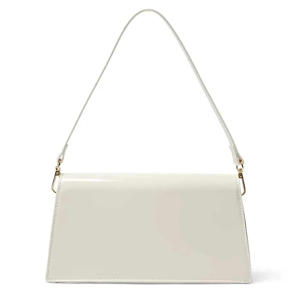 June Handbag in Bone Patent