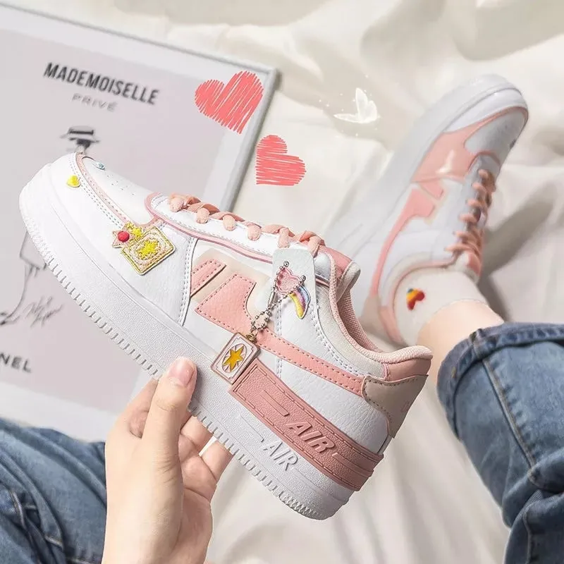 Kawaii Pastel Aesthetic Platform Trainers