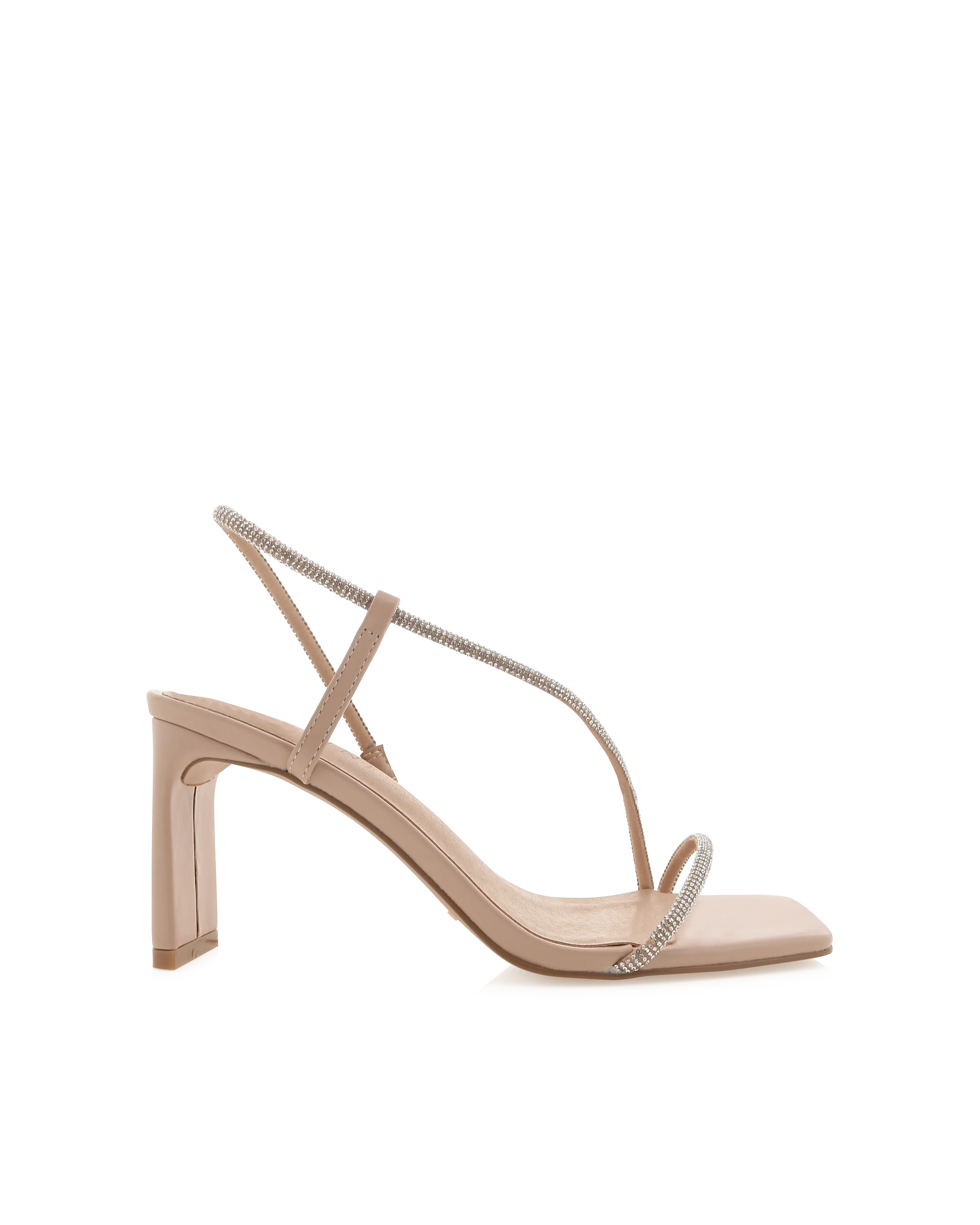 Kaye Heels - Nude Diamante