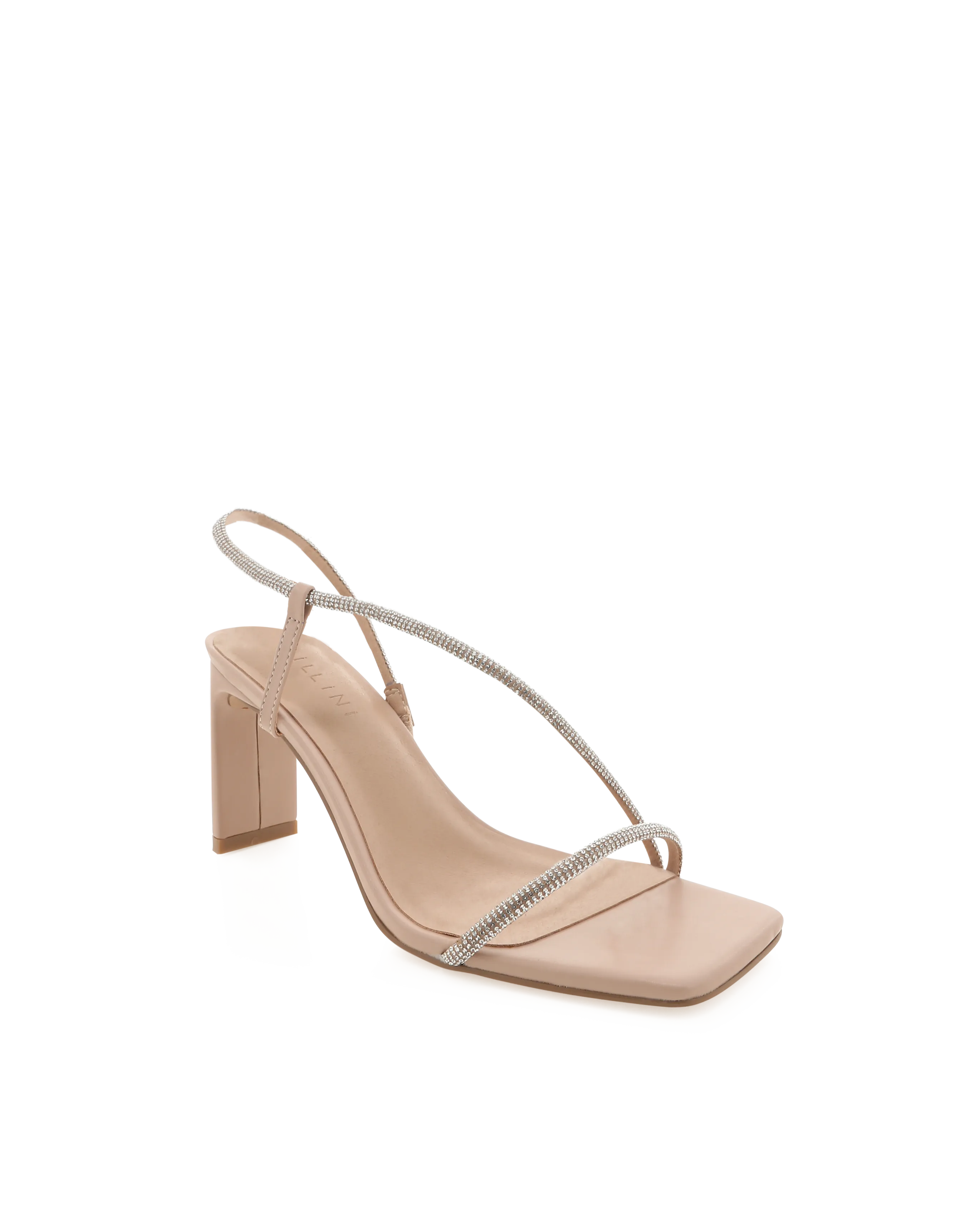 Kaye Heels - Nude Diamante