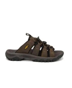Keen Men's Targhee III Open Toe Slide Sandals- Bison/ Mulch