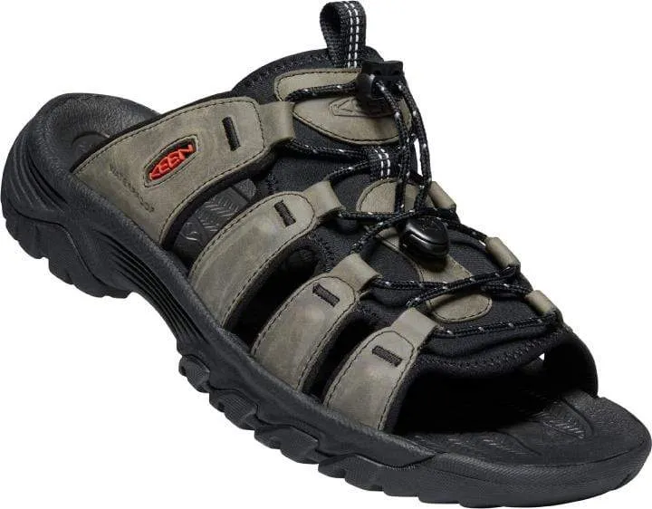 Keen Men's Targhee III Open Toe Slide Sandals- Grey/ Black