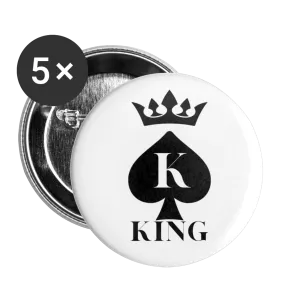 King of Spades Buttons large 2.2'' (5-pack)