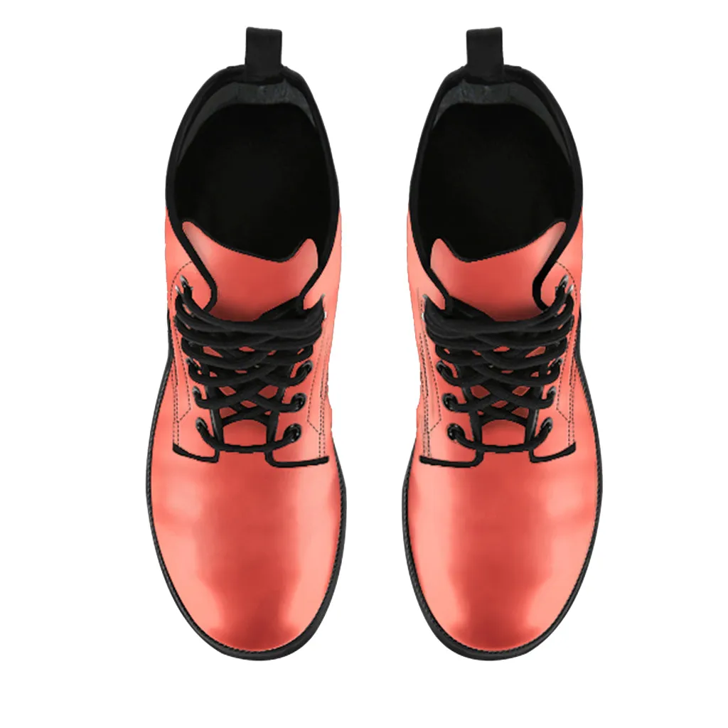 Living Coral Women's Vegan Leather Combat Boots