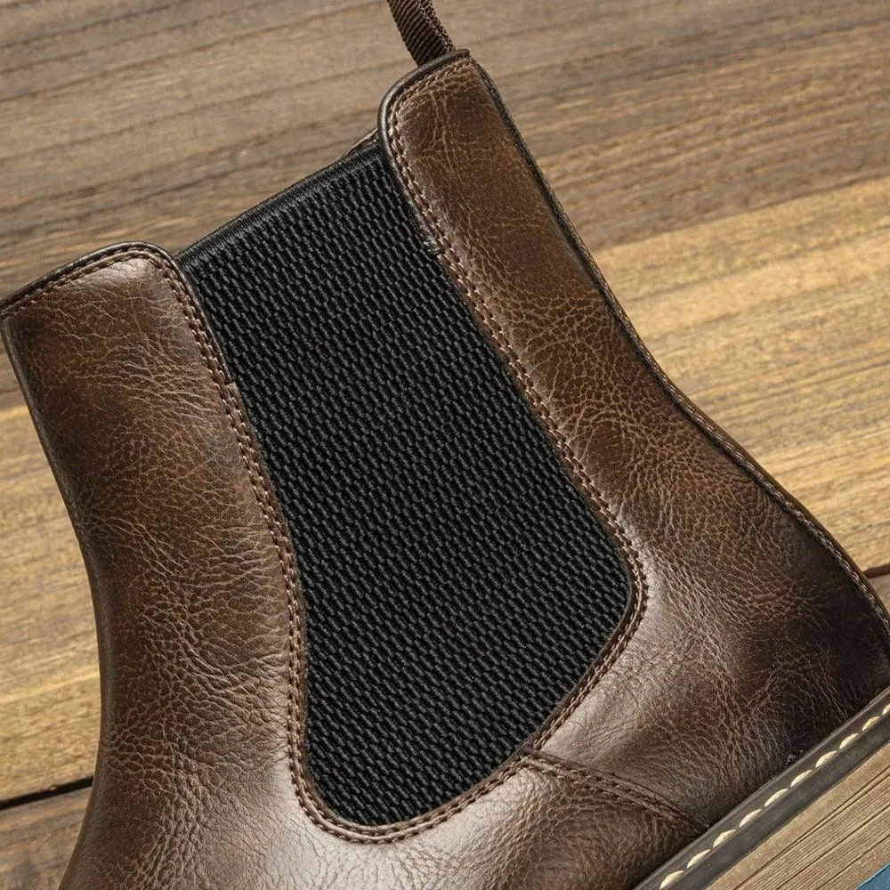 Men's Brogue Ankle High Top Boots