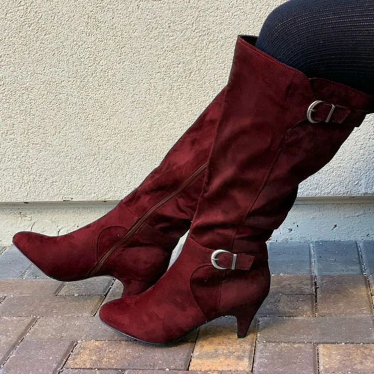 New Stiletto High Top Leather Boots