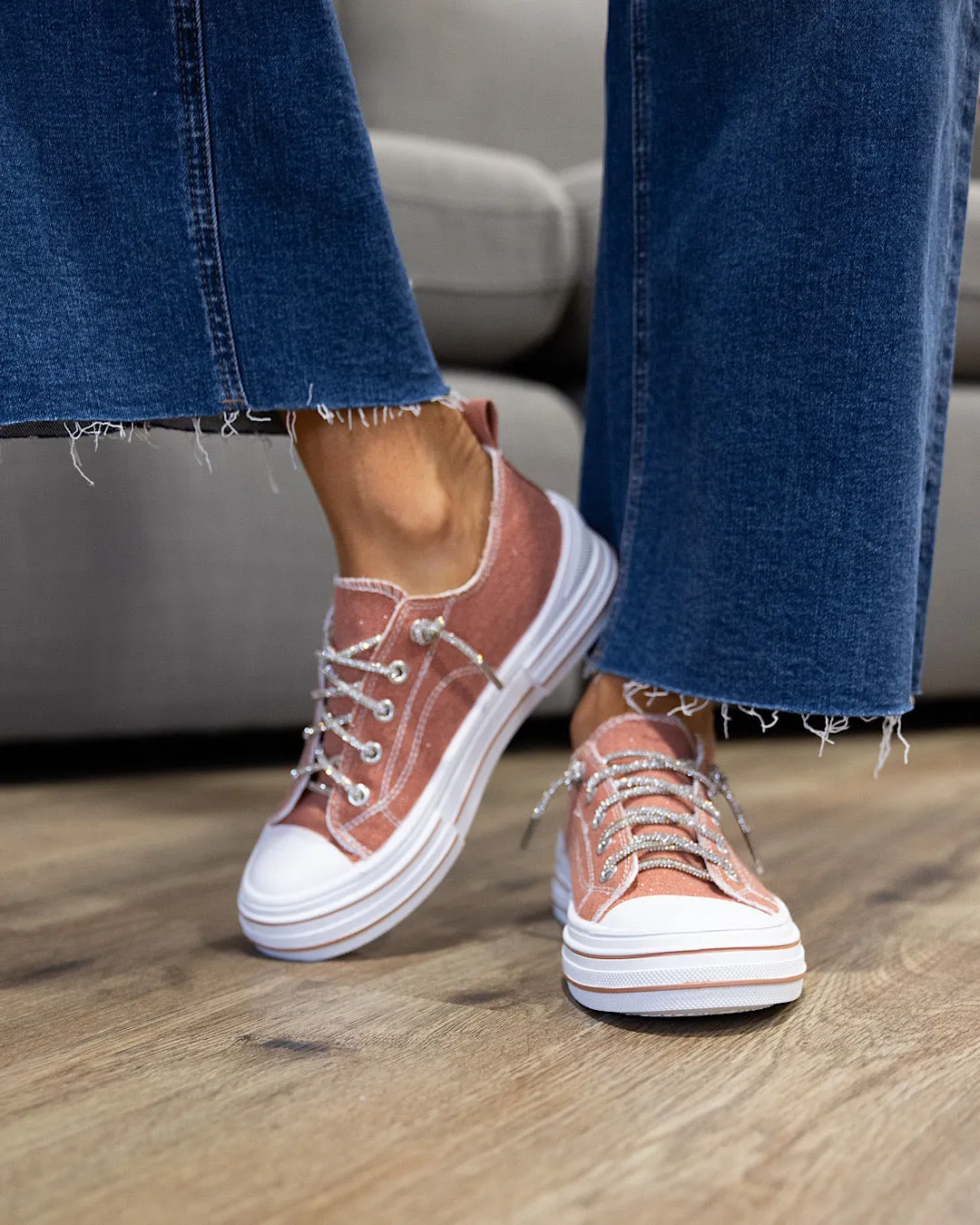 NEW! Very G Aman Sparkle Sneakers - Rust