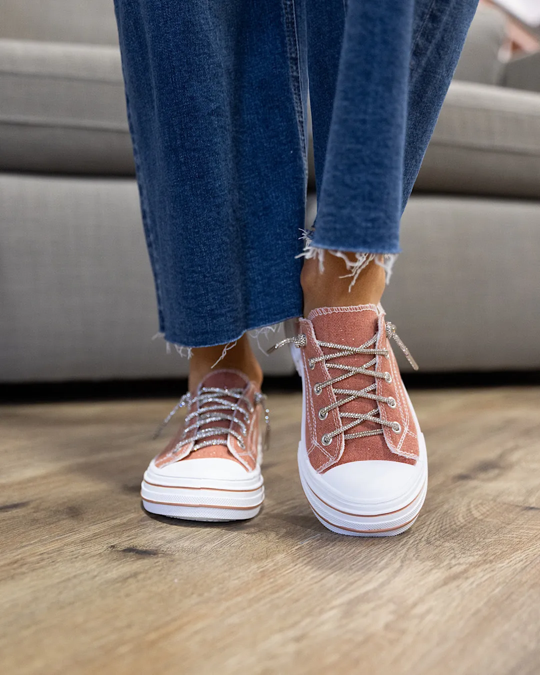 NEW! Very G Aman Sparkle Sneakers - Rust