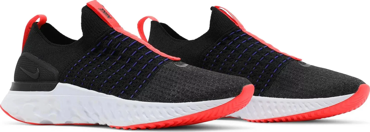 Nike React Phantom Run Flyknit 2 (Black/Bright Crimson)