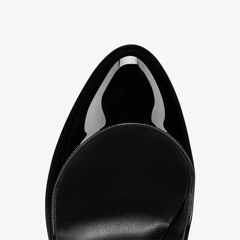 Patent Leather Stiletto with Low-Cut Vamp