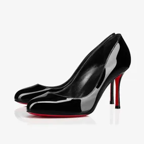 Patent Leather Stiletto with Low-Cut Vamp