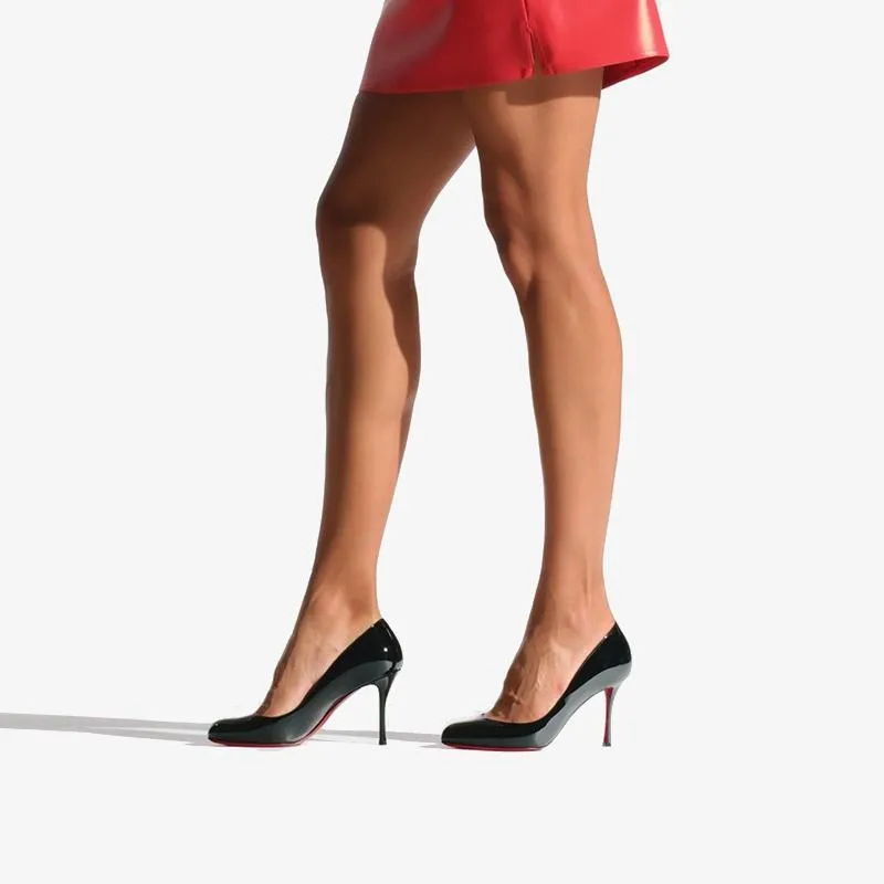 Patent Leather Stiletto with Low-Cut Vamp