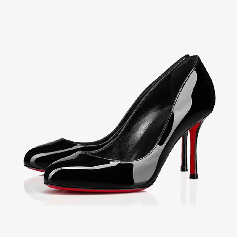Patent Leather Stiletto with Low-Cut Vamp