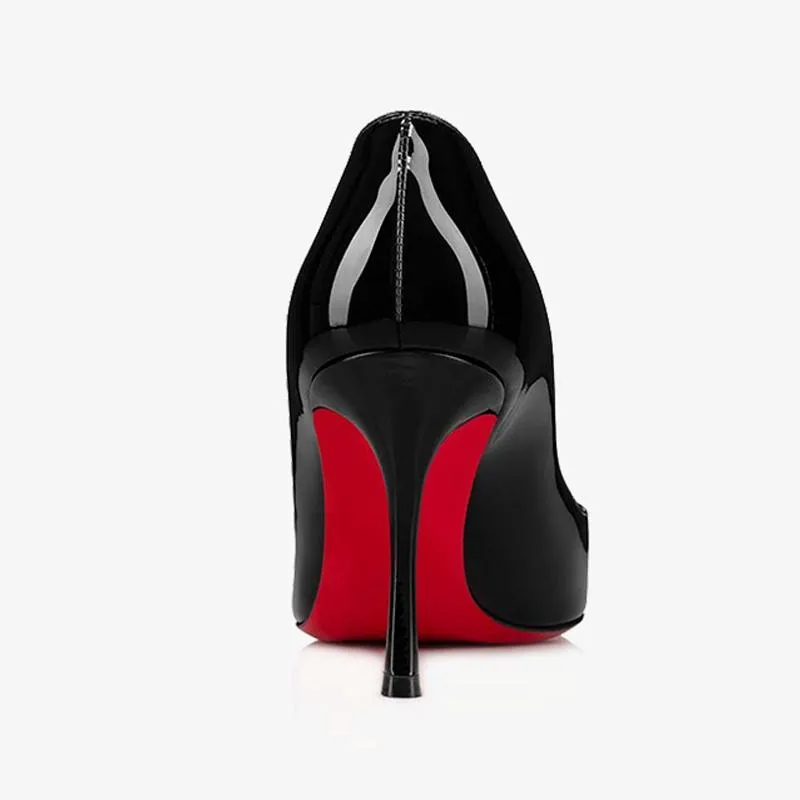 Patent Leather Stiletto with Low-Cut Vamp