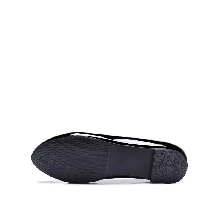 Patent Leather Women Flat Shoes 7216