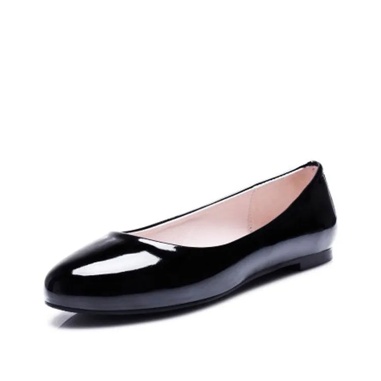 Patent Leather Women Flat Shoes 7216
