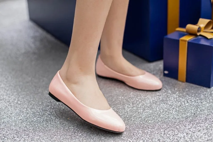 Patent Leather Women Flat Shoes 7216