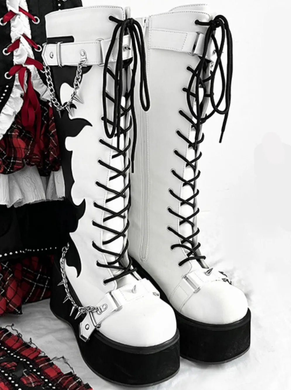 Platform Boots Toe Punk Style Round