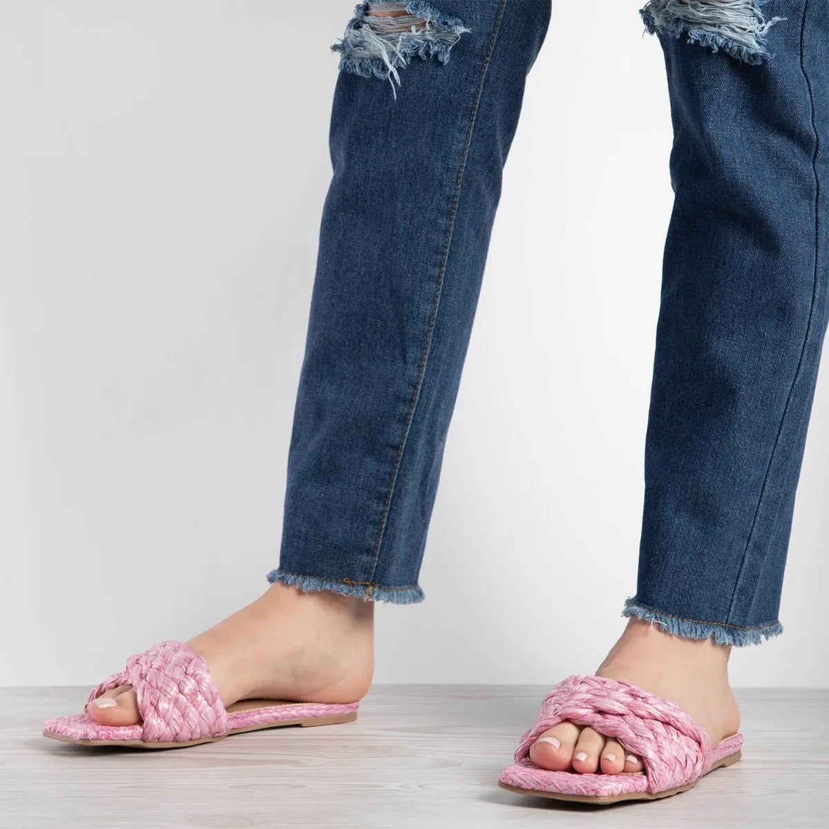 RAID Breezy Flat Mule in Pink