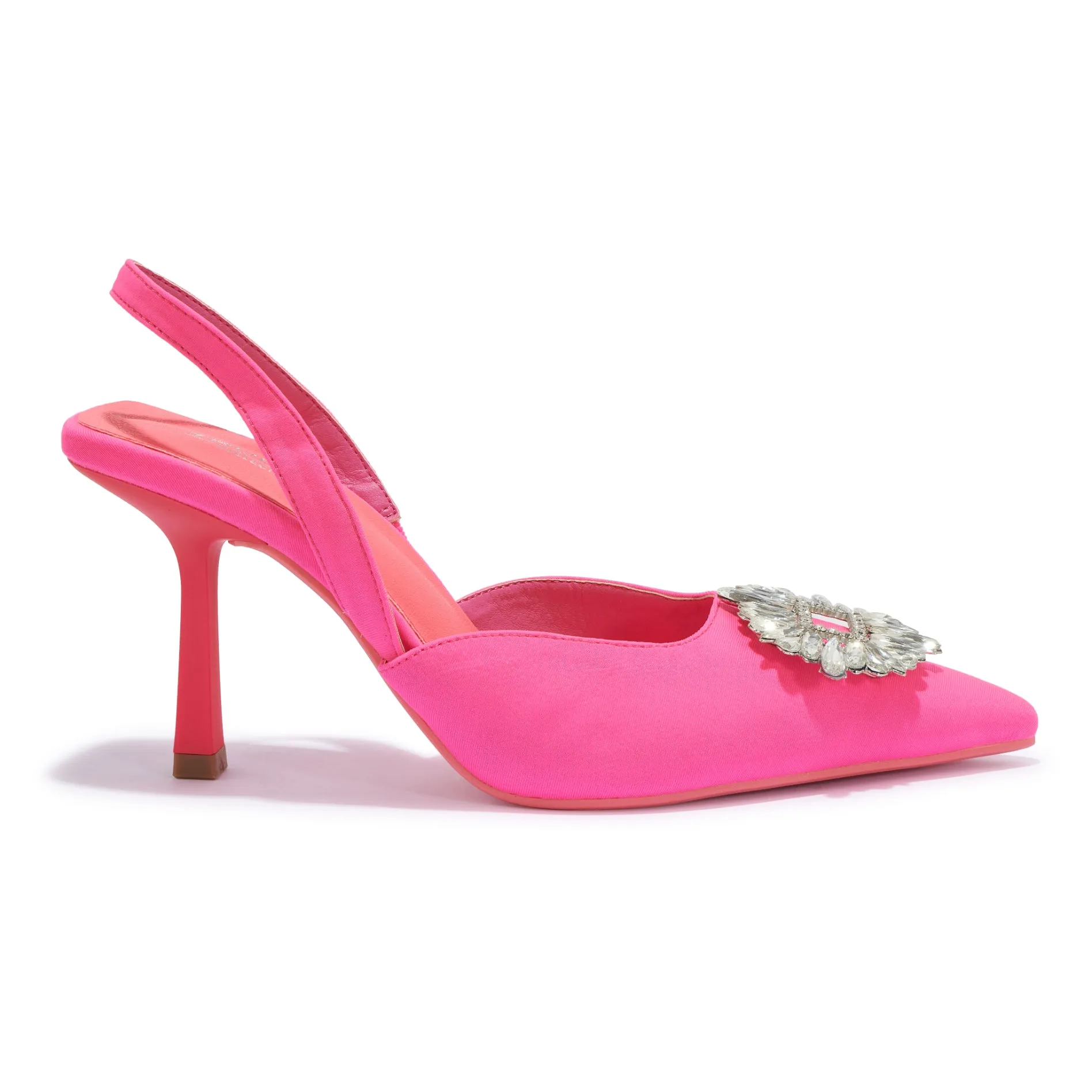 SALADO2 BROCHUE DETAIL SLING BACK POINTY TOE HEEL