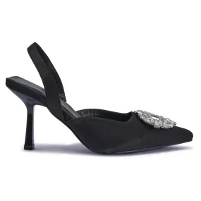 SALADO2 BROCHUE DETAIL SLING BACK POINTY TOE HEEL