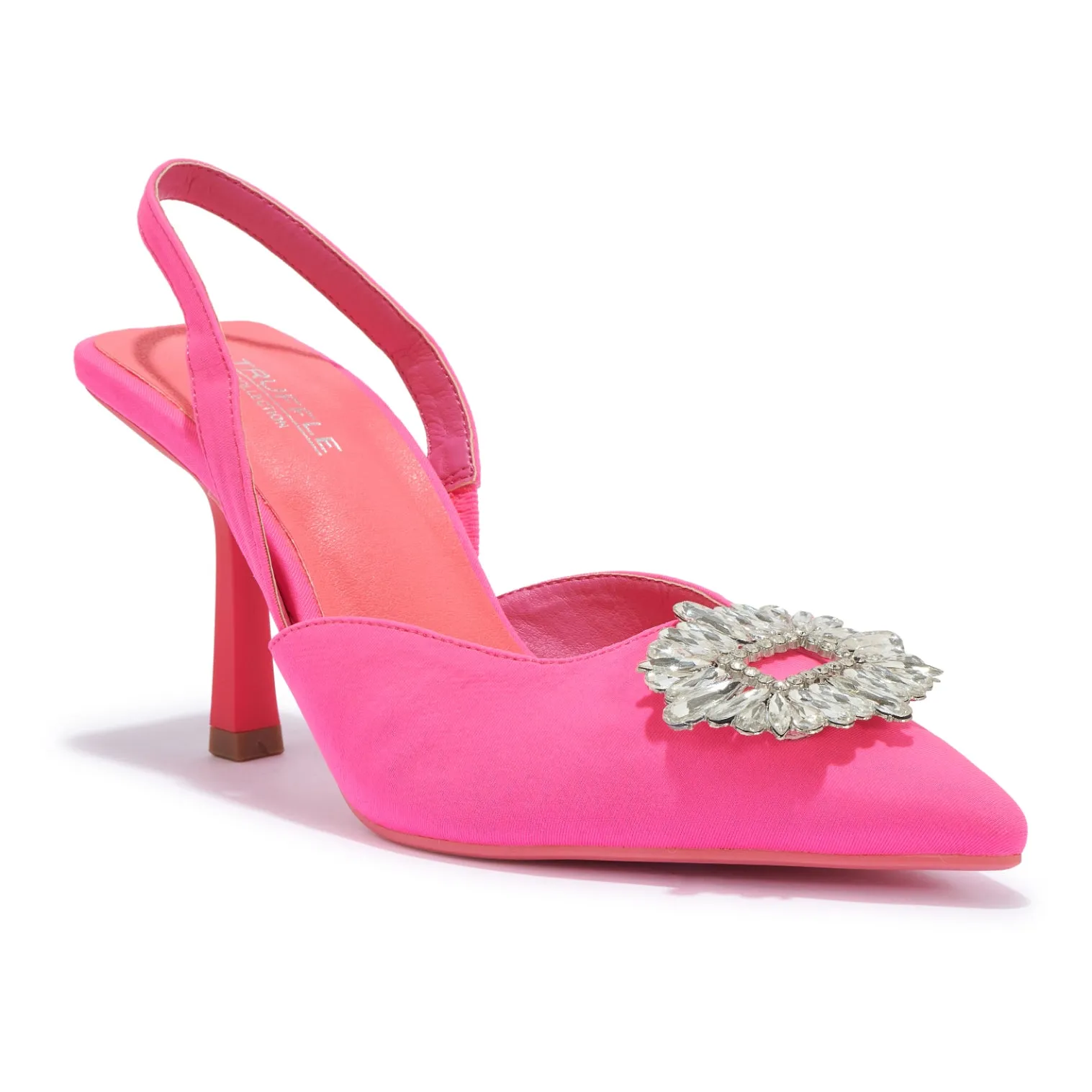 SALADO2 BROCHUE DETAIL SLING BACK POINTY TOE HEEL
