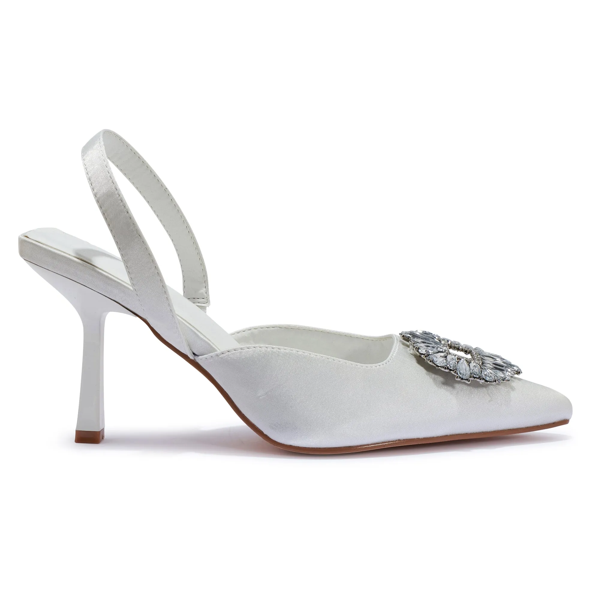 SALADO2 BROCHUE DETAIL SLING BACK POINTY TOE HEEL
