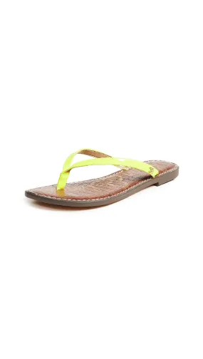 Sam Edelman Gracie Thong Slip On Slide Flat Sandals NEON YELLOW (8, NEON YELLOW)