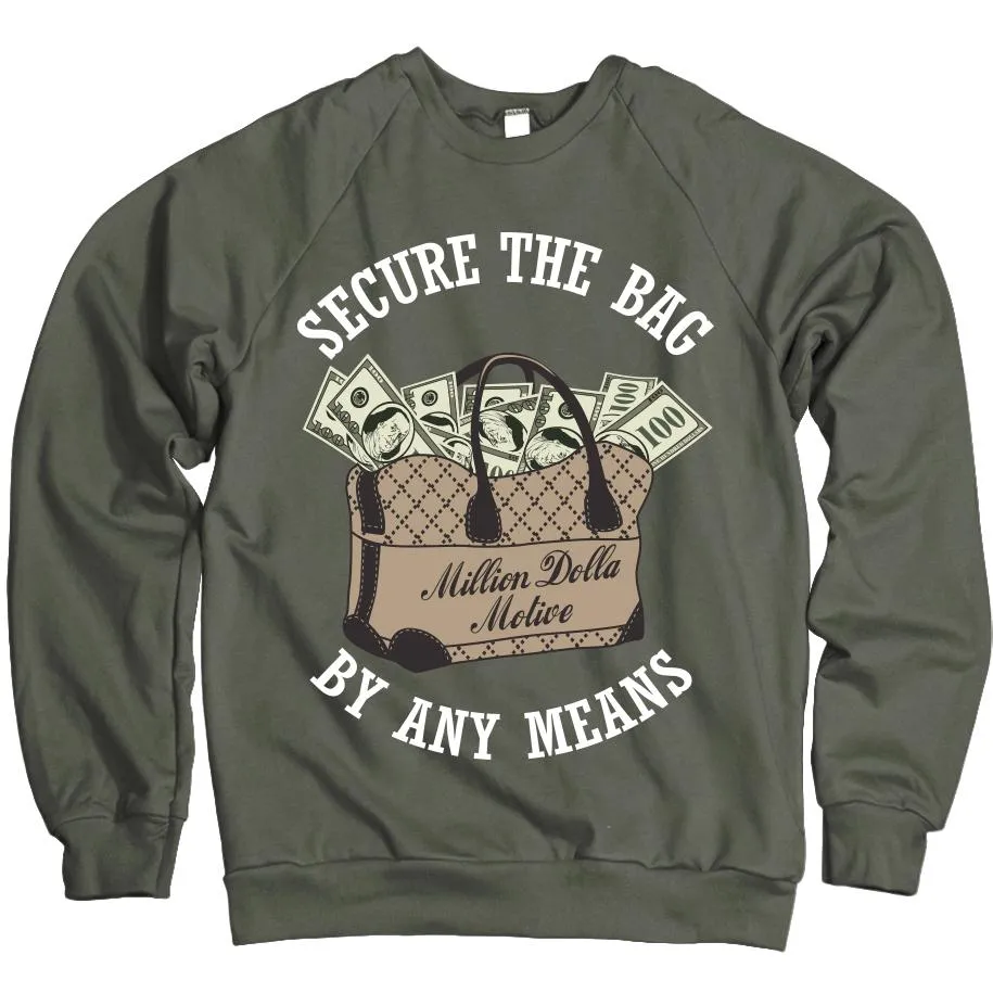 Secure The Bag - Olive Crewneck Sweatshirt