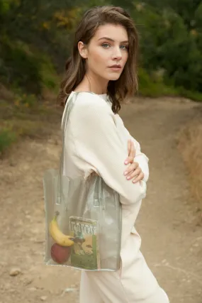 Shell Tote-CLEAR GLITTER