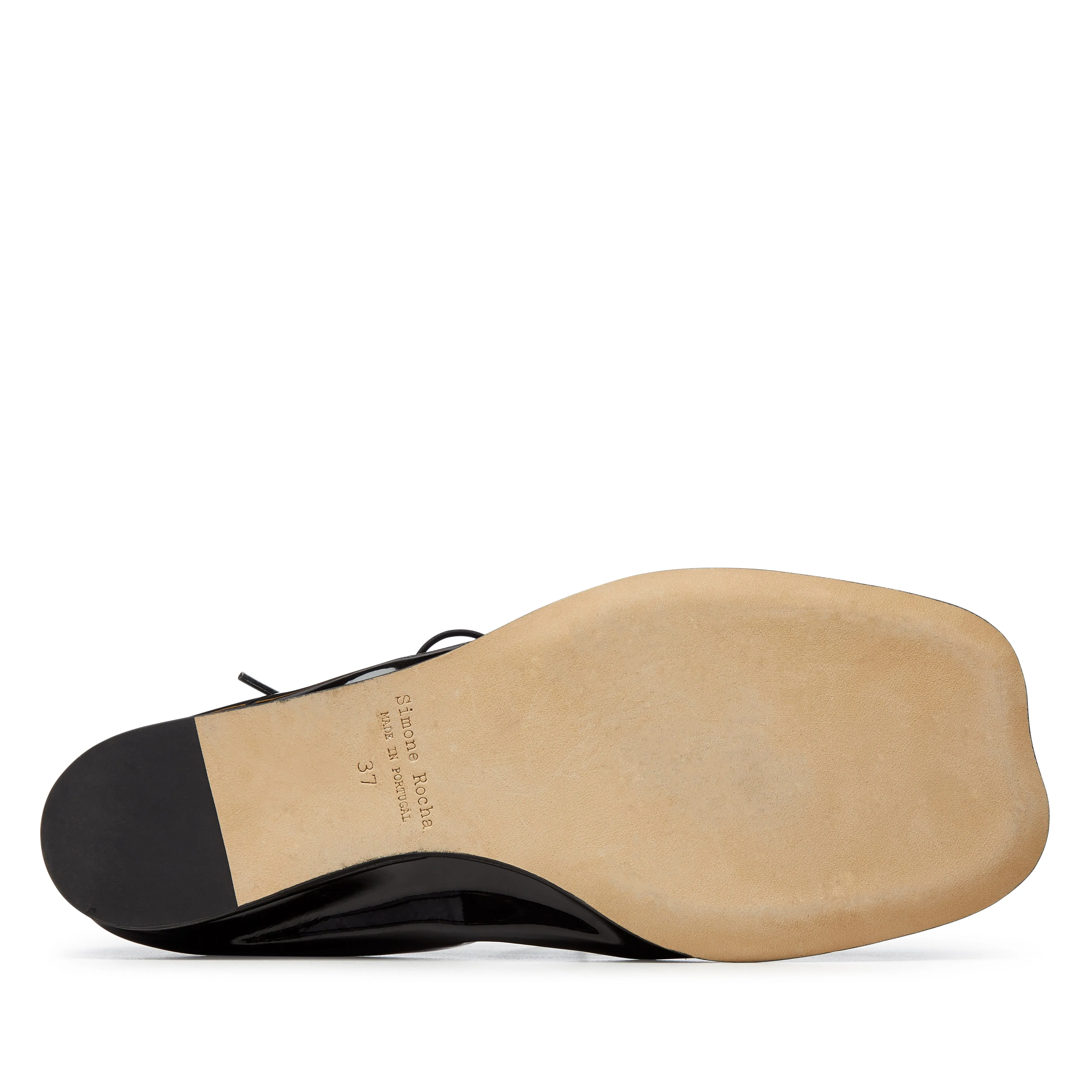 Simone Rocha - Women's Heart-toe Patent Leather Ballerina Shoes - (Black)