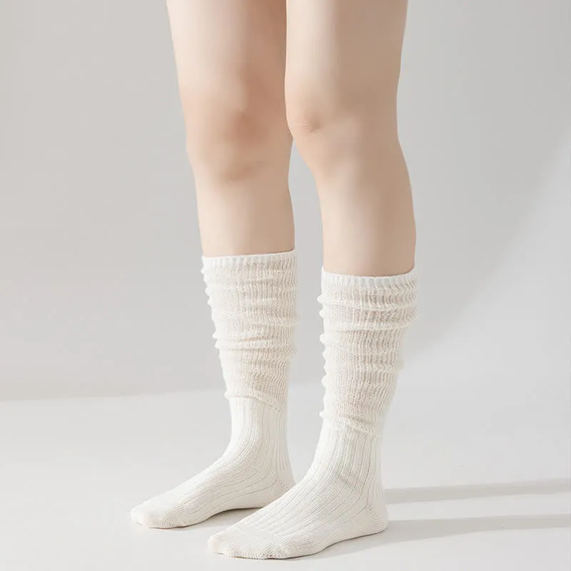 Solid Color Stylish Slouch Socks(3 Pairs)