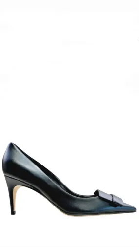 Sr1 Black Leather Pumps