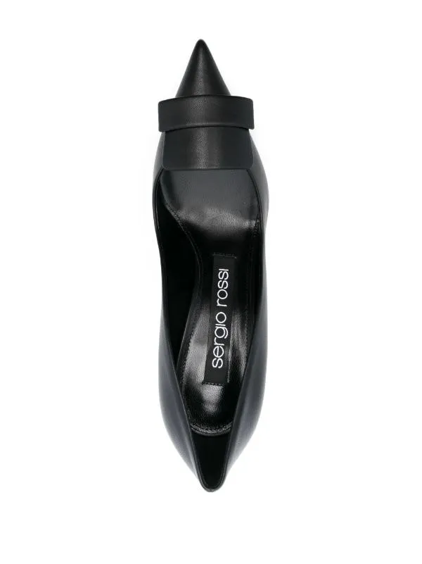 Sr1 Black Leather Pumps