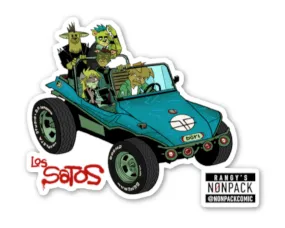 Sticker Los Satos Voceteo Gorillaz parody