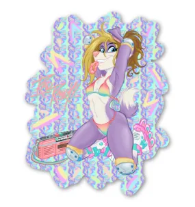 Sticker Rad Rangy Roller Rougee