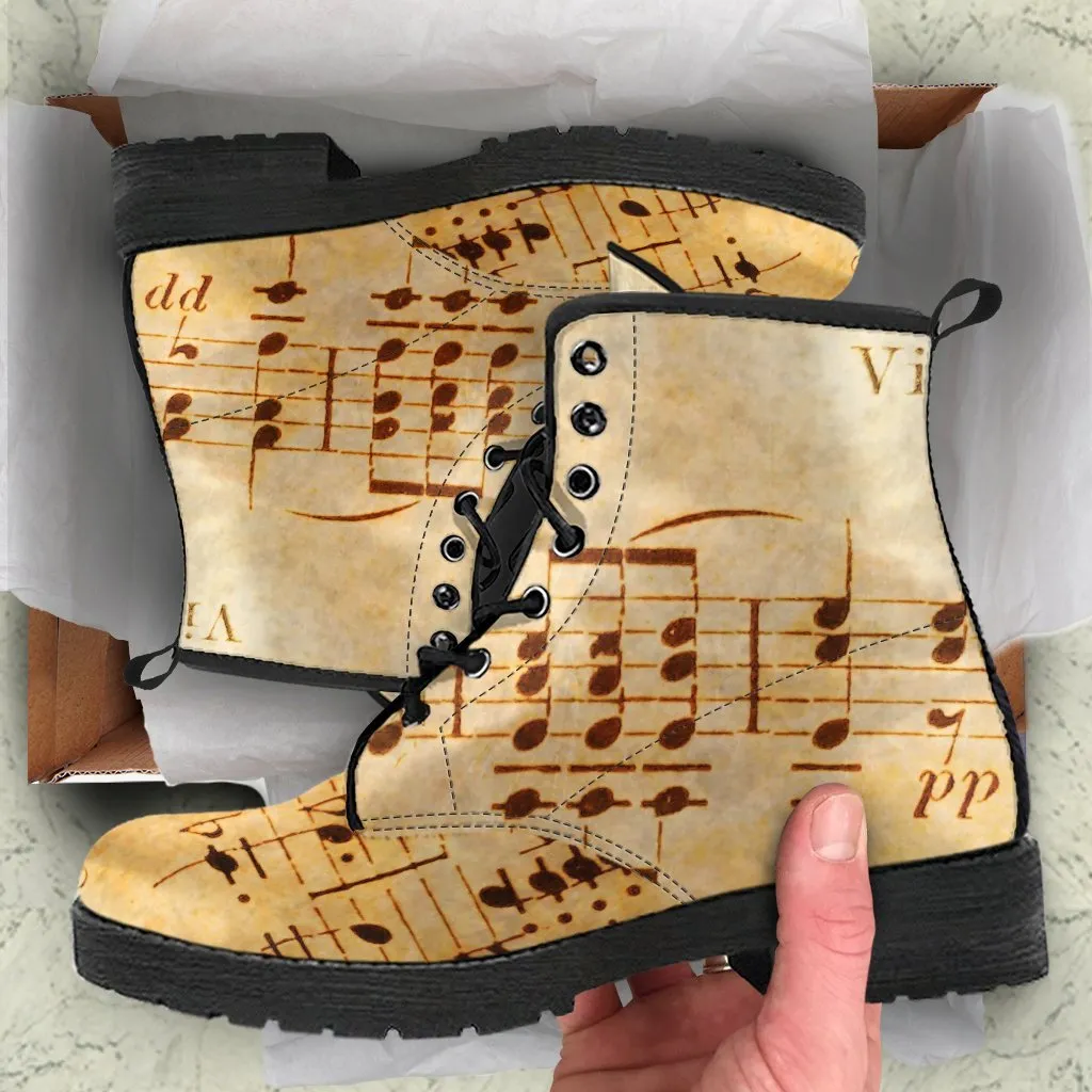 Stylish Boots - Vintage Style Musician #2 | Boho Shoes, Handmade Lace Up Boots, Vegan Leather Lace Up Boots Women