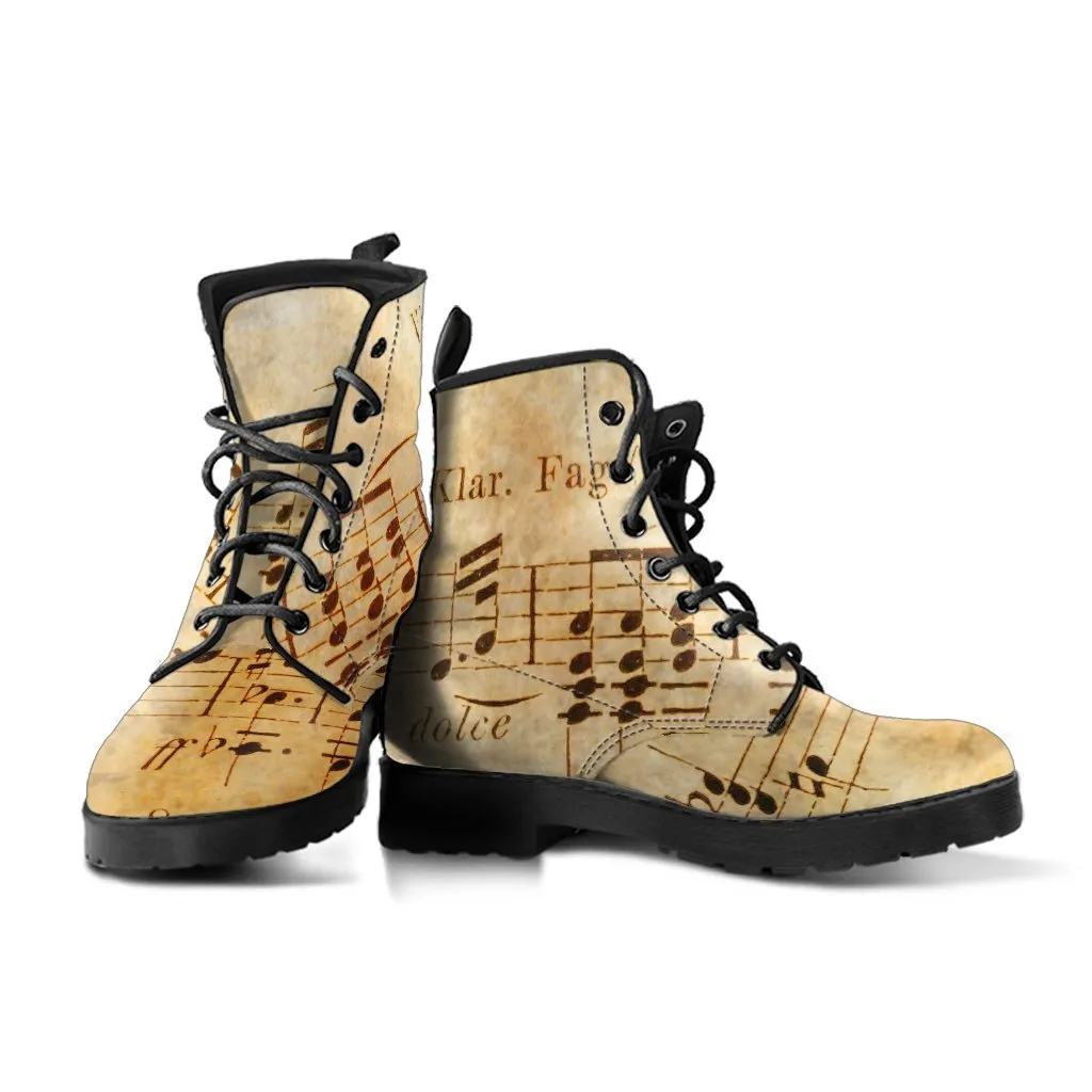 Stylish Boots - Vintage Style Musician #2 | Boho Shoes, Handmade Lace Up Boots, Vegan Leather Lace Up Boots Women