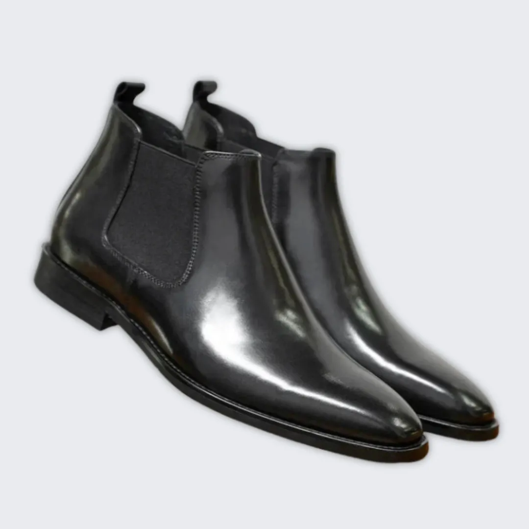 Stylish Men's Leather Chelsea Boots - Blake Slip-On Comfort