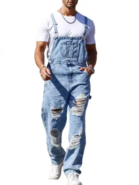 Stylish Ripped Denim Jumpsuit