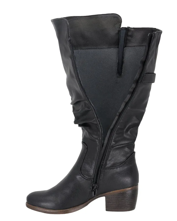 Taxi Women's Boston Waterproof Tall Boots- Black