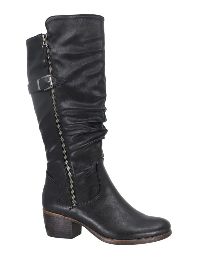 Taxi Women's Boston Waterproof Tall Boots- Black