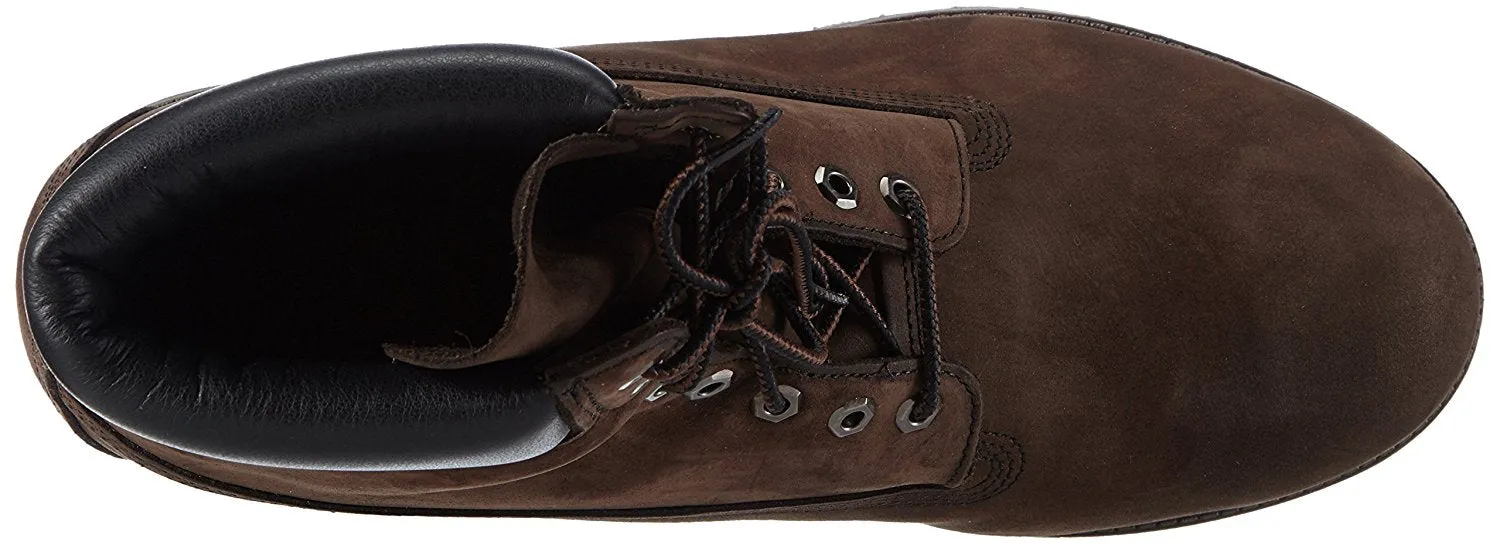 Timberland Men's 6 inch Premium Waterproof Boot Dark Brown Nubuck