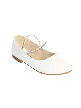 TKS165 Girls White Patent Shoes (up to size 8 youth)