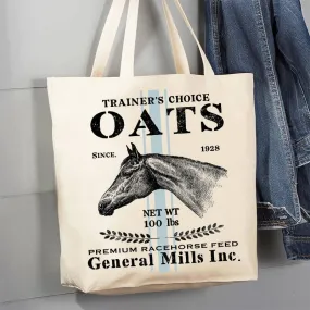 Trainers Choose Oats Horse Canvas Tote Bag